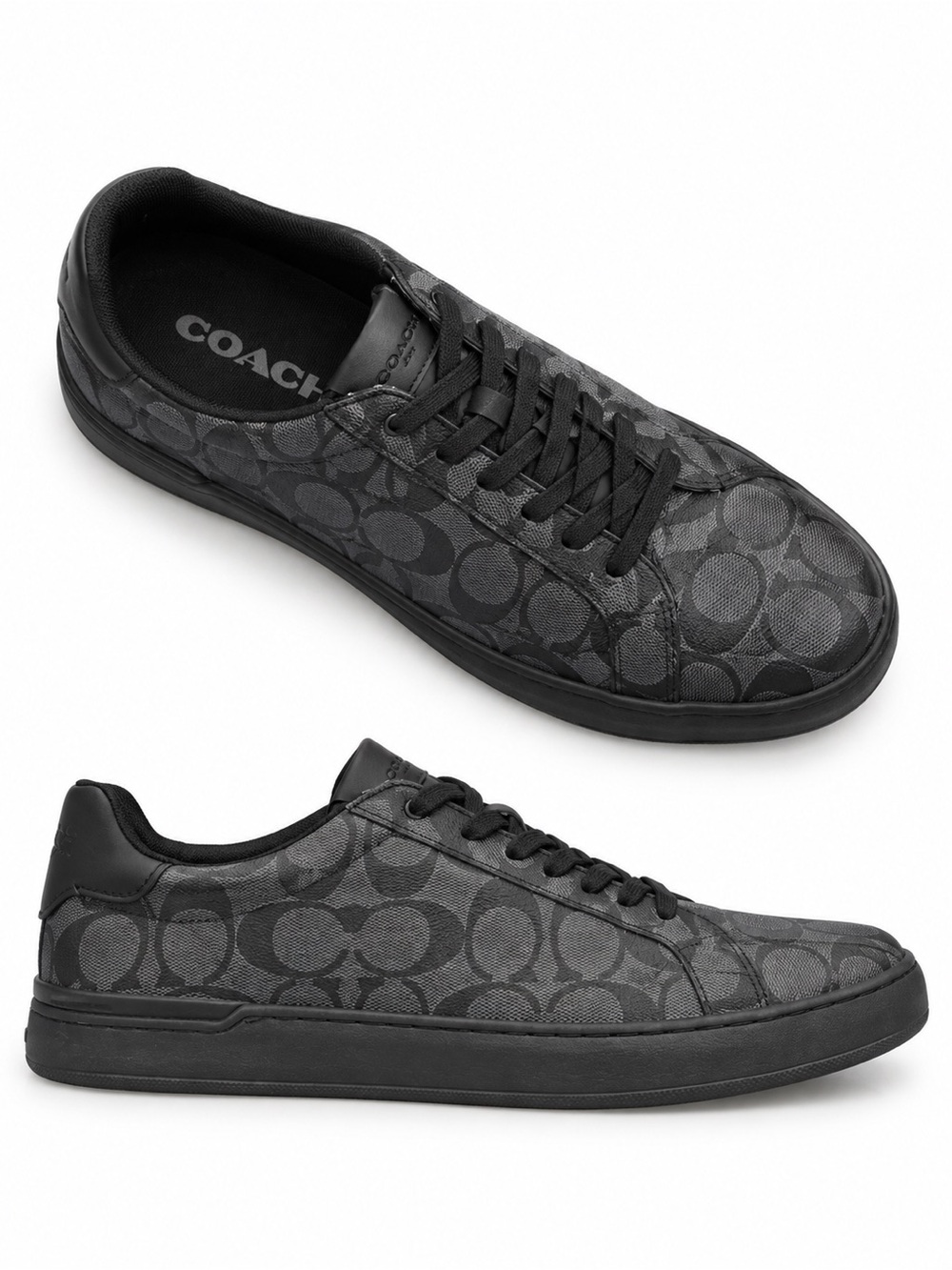 Coach Men's Black Signature Low-Profile Sneaker